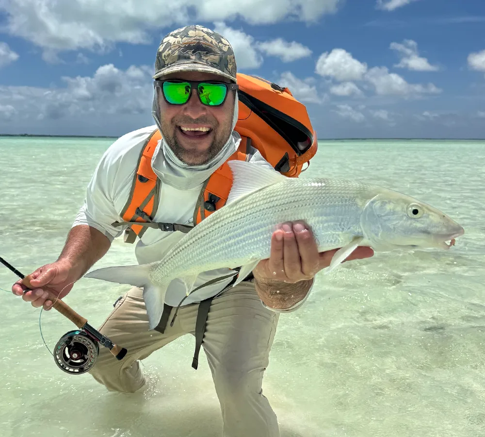 Bonefish the shallow saltwater flats of Christmas Island, a world-class destination for anglers.
